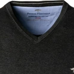 Fynch-Hatton Pullover 1221 214/998 Pullunder, Baumwolle, Anthrazit meliert, Anthrazit -striangebote 378726 norm2