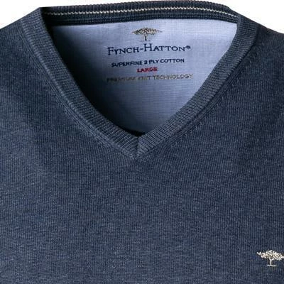 Fynch-Hatton Pullover 1221 214/680 Pullunder, Baumwolle, Nachtblau meliert, Nachtblau 5 Fynch-Hatton Pullover 1221 214/680 Pullunder, Baumwolle, Nachtblau meliert, Nachtblau – Bild 3