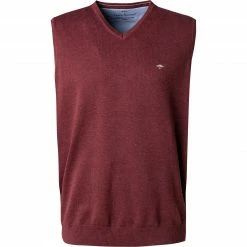 Fynch-Hatton Pullover 1221 214/550 Pullunder, Baumwolle, Weinrot meliert, Weinrot