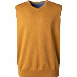 Fynch-Hatton Pullover 1221 214/132 Pullunder, Baumwolle, Goldbraun meliert, Goldbraun