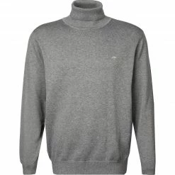 Fynch-Hatton Rollkragenpullover 1221 216/936 Baumwolle, Grau meliert, Grau