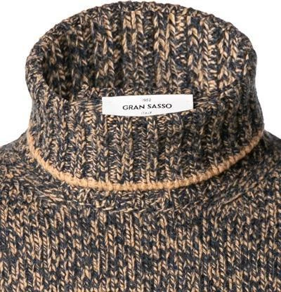 Gran Sasso Rolli 10182/25701/711 Rollkragenpullover, Schurwolle, Beige-blau meliert, Beige 5 Gran Sasso Rolli 10182/25701/711 Rollkragenpullover, Schurwolle, Beige-blau meliert, Beige – Bild 3