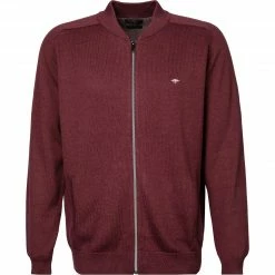 Fynch-Hatton Cardigan 1221 204/550 Strickjacke, Baumwolle, Weinrot meliert, Weinrot