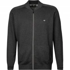 Fynch-Hatton Cardigan 1221 204/990 Strickjacke, Baumwolle, Anthrazit meliert, Anthrazit