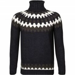 BETTER RICH Pullover M91354100/410 Rollkragenpullover, Baumwolle, Navy gemustert, Navy