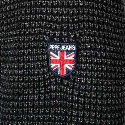 Pepe Jeans Pullover Steven PM702157/985 Baumwolle, Schwarz meliert, Schwarz 6 Pepe Jeans Pullover Steven PM702157/985 Baumwolle, Schwarz meliert, Schwarz – Bild 4