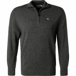 NAPAPIJRI Troyer NP0A4FQ4/197 Merinowolle, Dunkelgrau, Dunkelgrau meliert