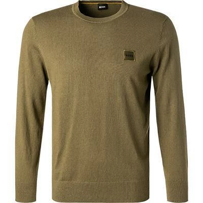 BOSS Pullover Kanovant 50459185/308 Baumwolle-Kaschmir, Khaki 4 BOSS Pullover Kanovant 50459185/308 Baumwolle-Kaschmir, Khaki – Bild 2
