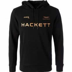 HACKETT Hoodie HM580906/999 ASTON MARTIN, Baumwolle, Schwarz