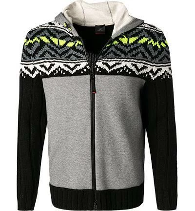 FIRE + ICE Strickjacke Seven 8440/7086/026 Wolle, Schwarz gemustert, Schwarz 4 FIRE + ICE Strickjacke Seven 8440/7086/026 Wolle, Schwarz gemustert, Schwarz – Bild 2