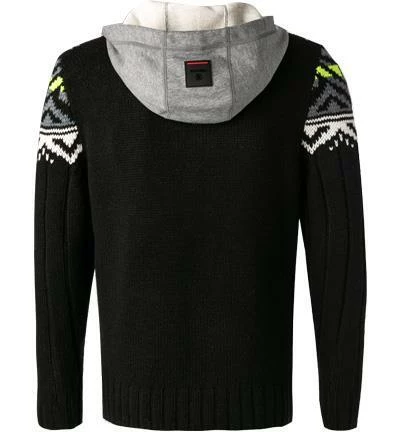 FIRE + ICE Strickjacke Seven 8440/7086/026 Wolle, Schwarz gemustert, Schwarz 5 FIRE + ICE Strickjacke Seven 8440/7086/026 Wolle, Schwarz gemustert, Schwarz – Bild 3