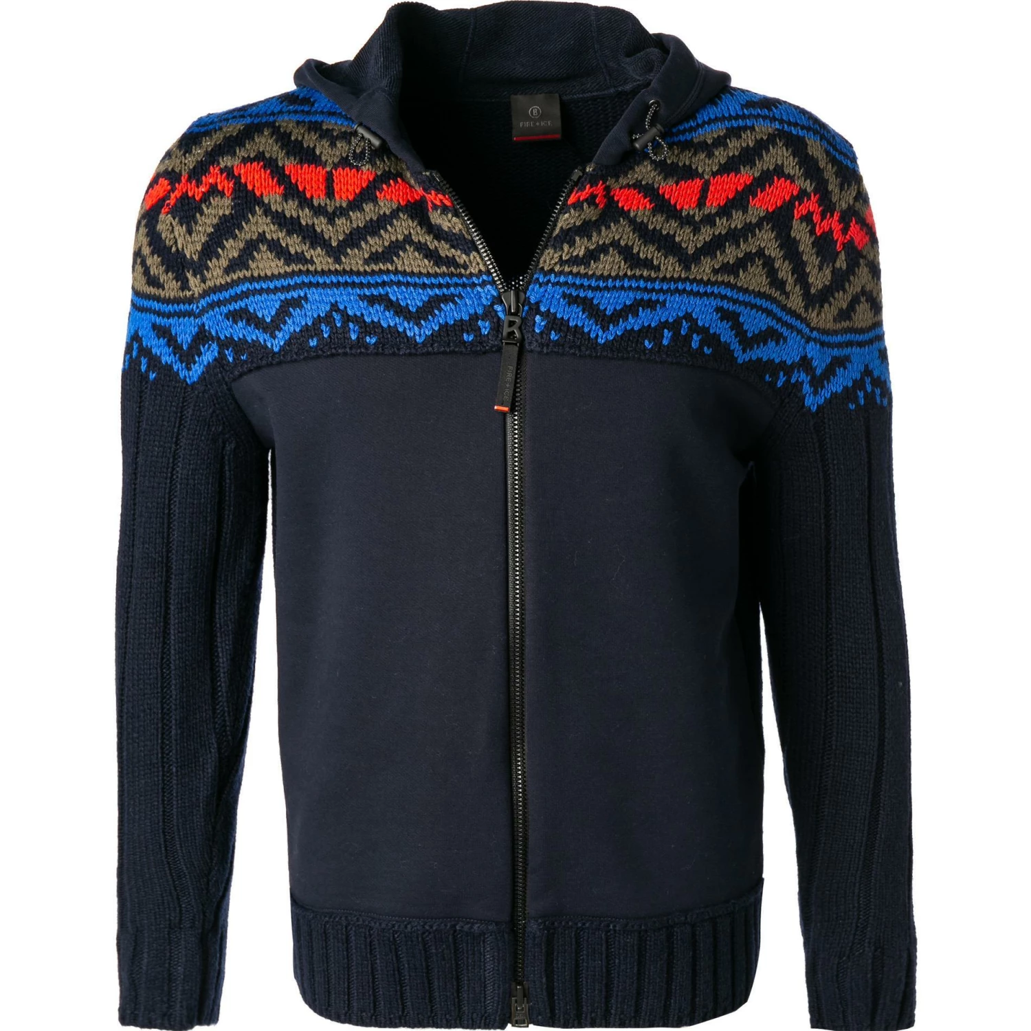 FIRE + ICE Strickjacke Seven 8440/7086/468 Wolle, Nachtblau gemustert, Nachtblau 3 FIRE + ICE Strickjacke Seven 8440/7086/468 Wolle, Nachtblau gemustert, Nachtblau