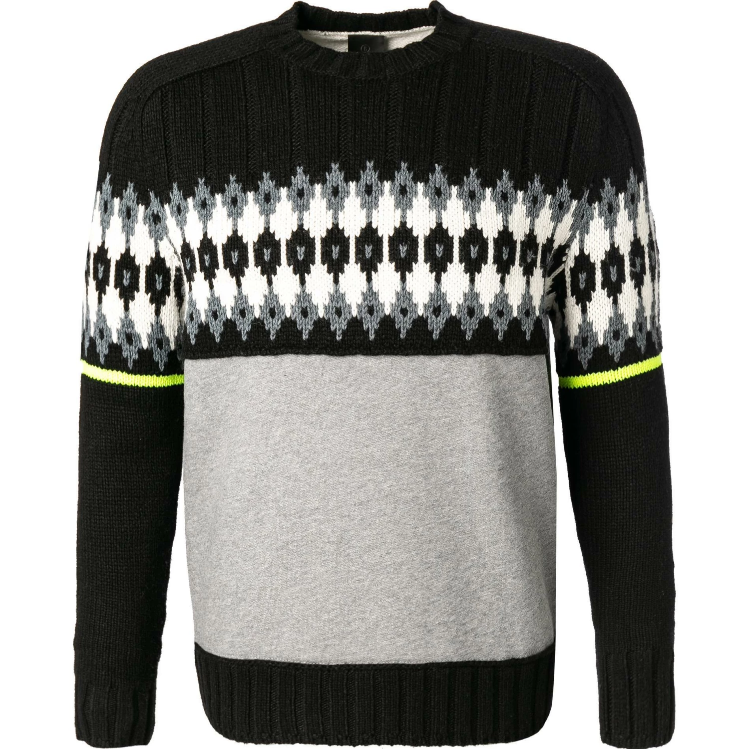 FIRE + ICE Pullover Malte 8438/7086/026 Wolle, Schwarz gemustert, Schwarz 3 FIRE + ICE Pullover Malte 8438/7086/026 Wolle, Schwarz gemustert, Schwarz