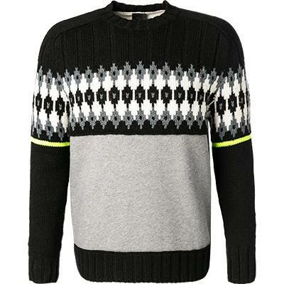 FIRE + ICE Pullover Malte 8438/7086/026 Wolle, Schwarz gemustert, Schwarz 4 FIRE + ICE Pullover Malte 8438/7086/026 Wolle, Schwarz gemustert, Schwarz – Bild 2