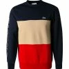 LACOSTE Pullover SH6904/1FE Sweatshirt, Baumwolle, Marineblau, Marine-beige-rot -striangebote 379238 master