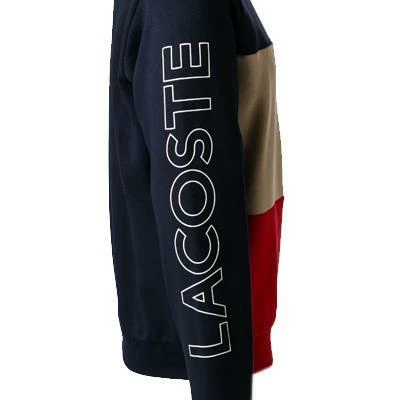 LACOSTE Pullover SH6904/1FE Sweatshirt, Baumwolle, Marineblau, Marine-beige-rot 6 LACOSTE Pullover SH6904/1FE Sweatshirt, Baumwolle, Marineblau, Marine-beige-rot – Bild 4