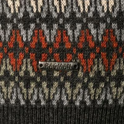 RAGMAN Pullover 743980/019 Baumwolle-Kaschmir, Anthrazit gemustert, Anthrazit 6 RAGMAN Pullover 743980/019 Baumwolle-Kaschmir, Anthrazit gemustert, Anthrazit – Bild 4