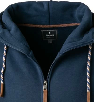 RAGMAN Sweatjacke 807796/079 Baumwolle, Nachtblau 5 RAGMAN Sweatjacke 807796/079 Baumwolle, Nachtblau – Bild 3