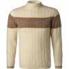 DANIELE FIESOLI Pullover 0097/100 Stehkragenpullover, Merinowolle, Ecru