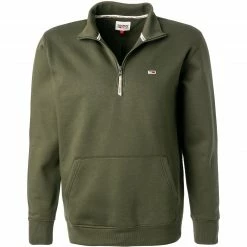 TOMMY JEANS Troyer DM0DM11724/MRZ Baumwolle, Olivgrün, Dunkeloliv