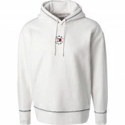 TOMMY JEANS Hoodie DM0DM11723/YBR Baumwolle, Weiß