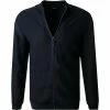 Pierre Cardin Strickjacke 55449/000/12545/3000 Schurwolle-Baumwolle, Marine