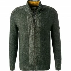 camel active Pullover 409520/6K30/93 Strickjacke, Wolle, Dunkelgrün meliert, Dunkelgrün