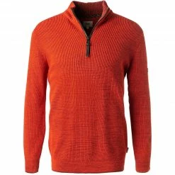 camel active Pullover 409586/6K06/47 Troyer, Baumwolle, Orangerot, Rotorange