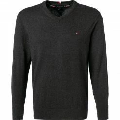 striangebote 25 Tommy Hilfiger Pullover MW0MW11673/P92 Baumwolle-Kaschmir, Dunkelgrau meliert, Dunkelgrau
