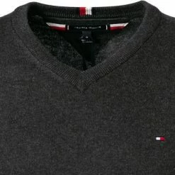 Tommy Hilfiger Pullover MW0MW11673/P92 Baumwolle-Kaschmir, Dunkelgrau meliert, Dunkelgrau -striangebote 379660 norm2