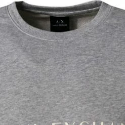 ARMANI EXCHANGE Sweatshirt 8NZM88/ZJKRZ/3901 Baumwolle, Hellgrau meliert, Hellgrau -striangebote 379670 norm2
