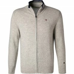 NAPAPIJRI Cardigan NP0A4FM/160 Strickjacke, Lammwolle, Grau meliert