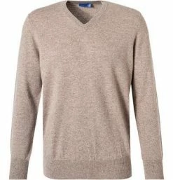 Cipriani V-Pullover BL40/1210/113890 Reines Kaschmir, Beige meliert, Beige