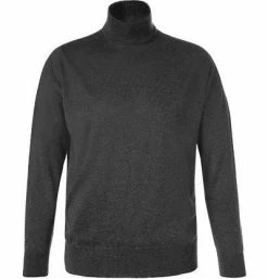 Cipriani Pullover BR34/1606/SW-419 Stehkragenpullover, Seide-Kaschmir, Anthrazit meliert, Anthrazit