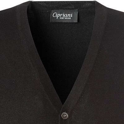 Cipriani Strickweste CR34/1616/SW415 Seide-Kaschmir, Schwarz 4 Cipriani Strickweste CR34/1616/SW415 Seide-Kaschmir, Schwarz – Bild 2