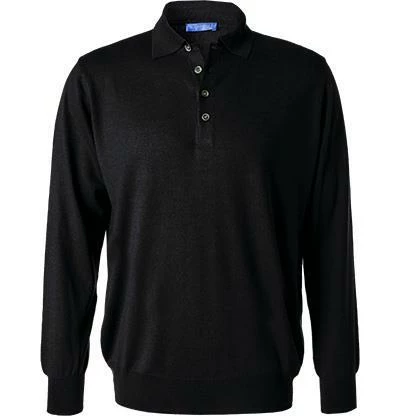 Cipriani Polo-Shirt BR34/1662/SW-415 Pullover, Seide-Kaschmir, Schwarz 3 Cipriani Polo-Shirt BR34/1662/SW-415 Pullover, Seide-Kaschmir, Schwarz