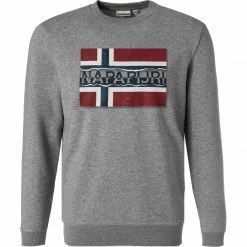 NAPAPIJRI Sweatshirt NP0A4FQZ/160 Baumwolle, Grau meliert