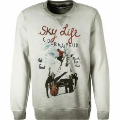 BOB Pullover FITCH GRAF0099/perla Sweatshirt, Baumwolle, Grau meliert