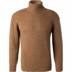BOGGI MILANO Rollkragenpullover BO21A0211/02 Merinowolle, Braun