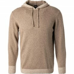 BOGGI MILANO Hoodie BO21A0432/01 Kapuzenpullover, Wolle-Kaschmir, Taupe