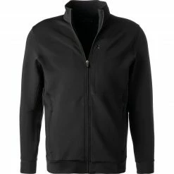 BOGGI MILANO Sweatjacke BO21A0468/01 Mikrofaser, Schwarz