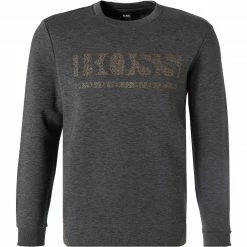 BOSS Sweatshirt Salbo Iconic 50456419/031 Baumwolle, Mittelgrau meliert, Mittelgrau
