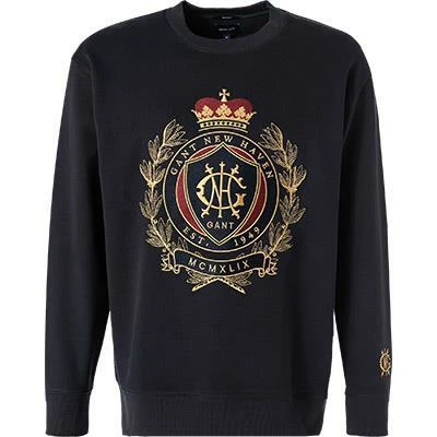 Gant Pullover 2046086/433 Sweatshirt, Relaxed Fit, Baumwolle, Nachtblau 4 Gant Pullover 2046086/433 Sweatshirt, Relaxed Fit, Baumwolle, Nachtblau – Bild 2