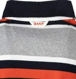 Gant Rugbyshirt 2005068/93 Baumwoll-Jersey, Grau-navy gestreift, Grau-navy-orange -striangebote 380077 norm4