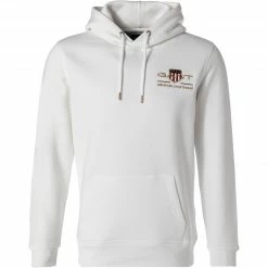 Gant Hoodie 2047076/113 Baumwolle, Wollweiß, Creme