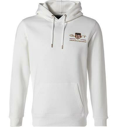 Gant Hoodie 2047076/113 Baumwolle, Wollweiß, Creme 4 Gant Hoodie 2047076/113 Baumwolle, Wollweiß, Creme – Bild 2