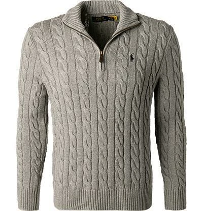 Polo Ralph Lauren Pullover 710810841/002 Troyer, Baumwolle, Grau 4 Polo Ralph Lauren Pullover 710810841/002 Troyer, Baumwolle, Grau – Bild 2