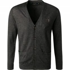Polo Ralph Lauren Cardigan 710763372/004 Merinowolle waschbar, Asphalt