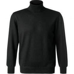 BOGGI MILANO Pullover BO20A0056/03 Rollkragenpullover, Merinowolle, Schwarz