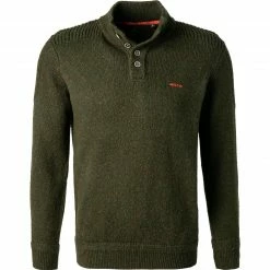 N.Z.A. Pullover 21HN452/1701 Troyer, Baumwolle, Dunkelgrün meliert, Dunkelgrün
